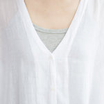 Original Solid Sun-Protection V-Neck Blouse Tops