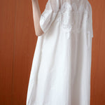 Original Solid Lace Split-Side Short Sleeve A-Line Mini Dress