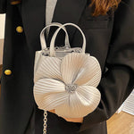 Flower Shape Pleated Split-Joint Bags Crossbody Bags Handbags Tote Bags