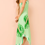 Strapless Printed Bodycon Midi Skirt