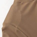 A-Line Bodycon Pleated Solid Color Tied Waist Zipper Round-Neck Mini Dresses