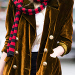 Casual Street Pocket Buttons Velvet Turn-back Collar Outerwear(4 Colors)