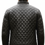 Men's Casual Quilted PU Leather Jacket