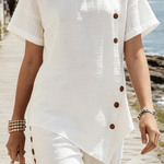 Women's Round Neck Short-Sleeved Suit