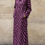Art Berry Zebra Print Pocket Maxi Dress