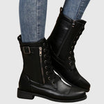 Carmine | Comfortable Side-Zip Leather Boots