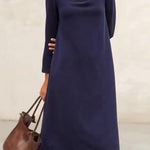 Minimalist Irregular Solid Color A-line Dress
