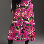 Margovil High Rise Tropic Print Midi Skirt