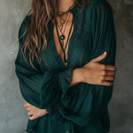 Quiet Luxury Chiffon Lace Splicing Tie Neckline Blouse