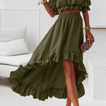 Off The Shoulder Midi Dress Suit