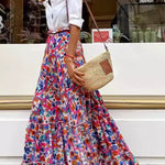 Printed Ruffled Hem Skirt