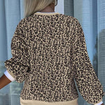 Parchment Leopard Print Crew Neck Sweatshirt