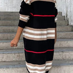 Casual Street Striped Patchwork V Neck Outerwear