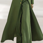 High Waisted Wide Leg Pleated Solid Color Pants Trousers