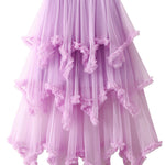 Cake skirt mid-length high waist big swing fluffy fairy gauze dress long skirt