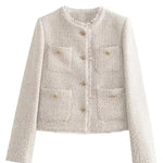 Joy To The World Tweed Metal Button Pocket Jacket
