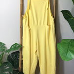Stroke casual solid color jumpsuit