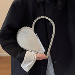 Heart Shape Shiny Split-Joint Bags Bags Accessories Handbags