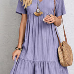 Loose casual tie waist flowy dress