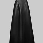 A-Line Loose Belted Solid Color Skirts Bottoms
