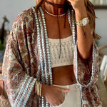 Kelly Brown Antique Print Kimono Cardigan