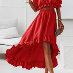Off The Shoulder Midi Dress Suit