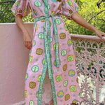Holiday Seal Print Maxi Dress