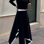 Long Sleeve Skirt Two Piece Set