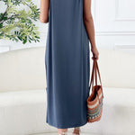 Sira Crew Neck Sleeveless Loose Comfort Solid Dress