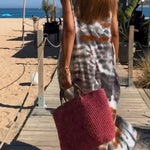 Tie Dye Printing Sleeveless Dress