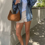 Vintage Button Down Pocketed Denim Jacket