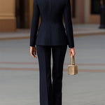 Loose Wide Leg Striped Pants Suits Bottoms Trousers
