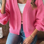 Fashion Trend Lantern Sleeve Simple Casual Coat