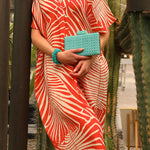 V-neck jungle robe
