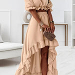 Off The Shoulder Midi Dress Suit