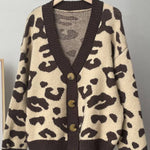 Soft Thick Leopard Knit Sweater Top