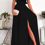 Darling Muse Ruffle One Shoulder Party Maxi Dress