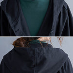 Loose Hooded Trench Long Coat