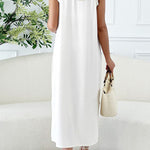 Sira Crew Neck Sleeveless Loose Comfort Solid Dress