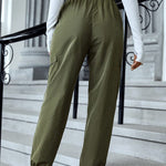 Multicolor Casual Cargo Pants Multi-Pocket Skinny Pants