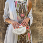 Women's Printed Satin Cardigan Dress Two-Piece Set