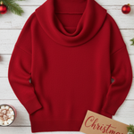 Women's Soft and Elegant Solid Color Ruffled Collar Sweater Top