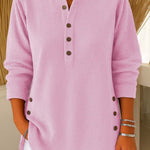 Women's Solid Color Crew Neck Long Sleeve Casual Loose Knit Pullover