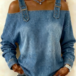 Women's sleeveless denim shirt