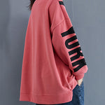 Stylish Letter Print Round-Neck Sweatshirt