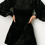 Casual Daily Ruffle Velvet O Neck A Line Dresses(4 Colors)