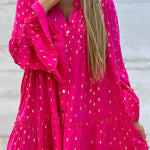 V-neck casual fashion printed patchwork dress