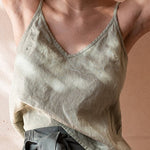 Ladies Cotton Linen V-Neck Casual Camisole