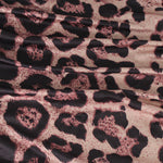 Bodycon Long Sleeves Leopard Printed Round-Neck Maxi Dresses