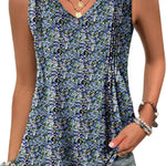Zeagoo Women's Tank Tops Loose Fit Casual V Neck Boho Shirts